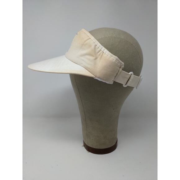 Citgo Gas Sun Visor Slideback Hat White Heavy Stains Embroidered - Picture 4 of 9